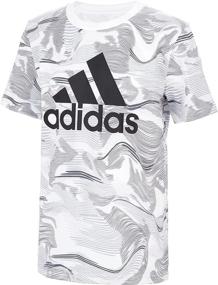 img 4 attached to 👕 Sporty and Stylish: Adidas Short Sleeve Warped Allover Boys' Clothing