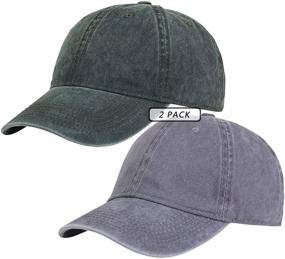 img 4 attached to 🧢 Classic Retro Dad Hat: TSSGBL Vintage Cotton Washed Adjustable Baseball Caps for Men and Women - Unstructured Low Profile Plain Design
