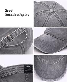 img 2 attached to 🧢 Classic Retro Dad Hat: TSSGBL Vintage Cotton Washed Adjustable Baseball Caps for Men and Women - Unstructured Low Profile Plain Design