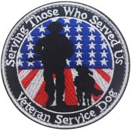 🐕 veelkrom service dog patch: honoring veterans with removable emblem for harnesses & vests logo