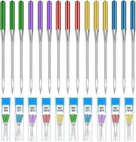 img 4 attached to 🧵 Premium 30-Piece Sewing Machine Needle Set for Singer, Brother, and Old Machines – Universal Regular Point Needles for Home Sewing (Bright Color, 9, 11, 14, 16, 18)