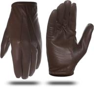 harssidanzar unlined leather touchscreen gm031 men's accessories logo