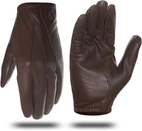img 4 attached to Harssidanzar Unlined Leather Touchscreen GM031 Men's Accessories