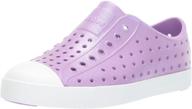 iridescent kid's sneakers: native shoes, jefferson - lightweight and stylish option logo