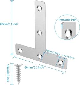 img 3 attached to 🔧 Inch Stainless Steel Brackets - Includes 80 Brackets