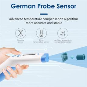 img 1 attached to Berrcom Medical Grade No Contact Infrared Forehead Thermometer with LCD Display - 3 in 1 Baby Thermometer
