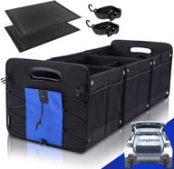 🚗 geedar suv trunk organizer - large car organizers and storage with 3 compartments, collapsible, portable, non-slip bottom and tie down strap logo