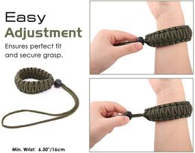 img 1 attached to 📷 Универсальный ремешок для камеры MoKo Paracord [2 шт.] - Регулируемый плетеный нейлоновый ремешок для видеокамер, биноклей и камер Nikon/Canon/Sony/Minolta/Panasonic/SLR/DSLR - Черный/Армейский зеленый