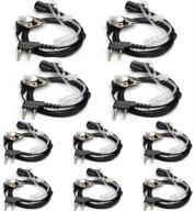 📻 high quality 10 pack zastone 2-pin walkie talkie earpiece for kenwood puxing pofung baofeng uv-3r plus uv-5r uv-5ra 888s - covert air acoustic headset included! logo