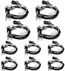 img 4 attached to 📻 High Quality 10 Pack Zastone 2-Pin Walkie Talkie Earpiece for Kenwood PUXING POFUNG Baofeng UV-3R Plus UV-5R UV-5RA 888S - Covert Air Acoustic Headset Included!