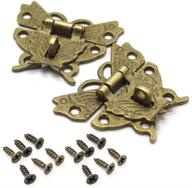 🦋 vintage bronze butterfly latch hasp & screws for wooden jewelry boxes/cabinets logo