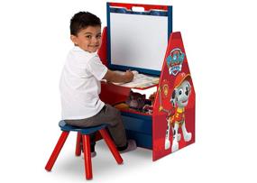 img 1 attached to 🎨 Durable and Versatile Delta Children Kids Easel and Play Station: Perfect for Arts & Crafts, Drawing, Homeschooling and More, Featuring Nick Jr. PAW Patrol