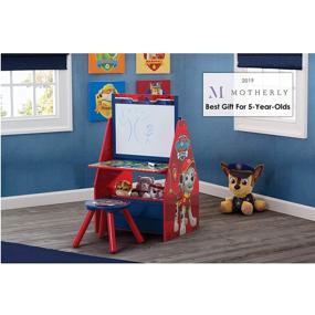 img 3 attached to 🎨 Durable and Versatile Delta Children Kids Easel and Play Station: Perfect for Arts & Crafts, Drawing, Homeschooling and More, Featuring Nick Jr. PAW Patrol