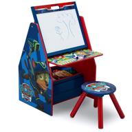 🎨 durable and versatile delta children kids easel and play station: perfect for arts & crafts, drawing, homeschooling and more, featuring nick jr. paw patrol logo