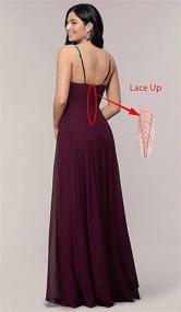 img 3 attached to Zyhappk V Neck Bridesmaid Dresses Simple Women's Clothing