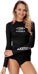 img 2 attached to AXESEA Long Sleeve Active Rashguard Shirt Surf Swimwear Women's Clothing and Swimsuits & Cover Ups