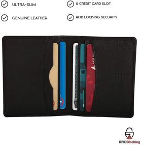 img 1 attached to Premium Leather Bifold Cardcase Wallet with Enhanced Blocking Technology