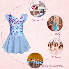img 2 attached to 🌟 Sparkling Boyoo Ruffle Sleeve Leotard for Girls' Active Clothing
