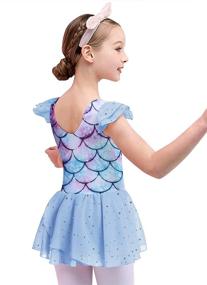 img 3 attached to 🌟 Sparkling Boyoo Ruffle Sleeve Leotard for Girls' Active Clothing