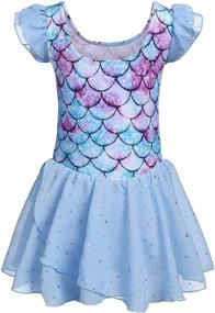 img 1 attached to 🌟 Sparkling Boyoo Ruffle Sleeve Leotard for Girls' Active Clothing
