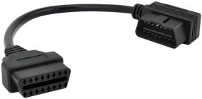 img 4 attached to iKKEGOL OBDII OBD2 16 Pin прямой угловой разъем ЖКХ мужской кабель для продления кабеля OBD - 30 см / 12 дюймов адаптер расширителя диагностического кабеля.