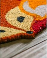 🦊 high-quality handmade coconut fiber coir fox shaped welcome mat - 28” x 16” логотип