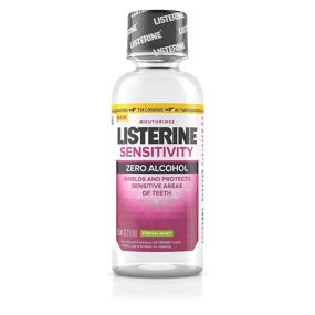 img 4 attached to 🦷 Listerine Sensitivity Mouthwash: 24-HR Tooth Sensitivity Relief in Fresh Mint Flavor, TSA Compliant Travel-Sized Bottle, Alcohol-Free Formula - 3.2 fl. oz