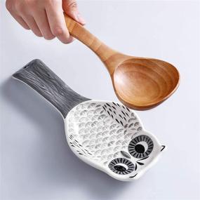 img 1 attached to 🍳 Ceramic Kitchen Spoon Holder with Spatula