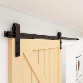 img 3 attached to 🚪 TSMST Upgrade 6.6FT Barn Door Hardware Kit | Noiseless Door Stopper | Easy Installation | Sliding Door Spliced | 5 PCS Track Fit | Single Door - 40" Width