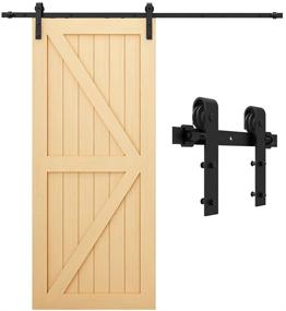 img 4 attached to 🚪 TSMST Upgrade 6.6FT Barn Door Hardware Kit | Noiseless Door Stopper | Easy Installation | Sliding Door Spliced | 5 PCS Track Fit | Single Door - 40" Width