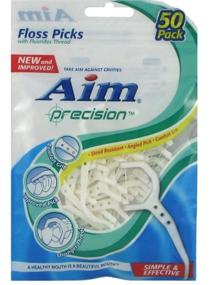 img 1 attached to 🪥 Aim Waxed Floss Picks (50 Count)