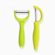 efficient 2pcs kitchen peelers - fruit, apple, potato, carrot, cucumber & vegetable peelers for ambidextrous use logo