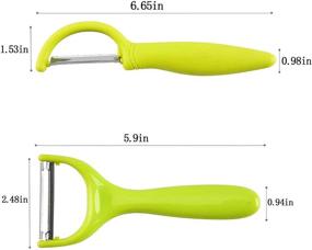 img 2 attached to Efficient 2PCS Kitchen Peelers - Fruit, Apple, Potato, Carrot, Cucumber & Vegetable Peelers for Ambidextrous Use