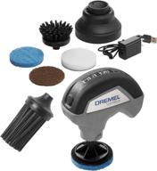 dremel pc10-05 versa 4-volt cordless lithium-ion max power scrubber automotive cleaning tool kit: efficiently clean your vehicle with 4 pads, bristle brush, splash guard, and charger logo