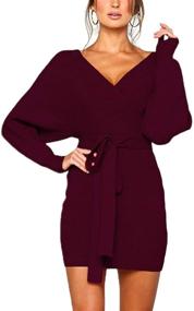 img 4 attached to 👚 Women's Clothing: Mansy Cocktail Batwing Backless Sweater