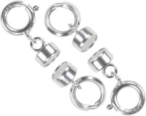 img 2 attached to 🔗 Set of 2 Magnetic Helper Clasps with 6mm Rings for 4.5mm Sterling Silver Converters