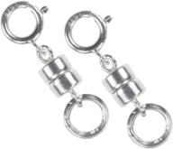 🔗 set of 2 magnetic helper clasps with 6mm rings for 4.5mm sterling silver converters logo