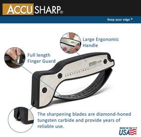 img 2 attached to AccuSharp Professional Knife & Tool Sharpener - Diamond-Honed Tungsten Carbide Rust-Free 🔪 | Sharpen, Restore, Repair & Hone Serrated Blades, Cutting Tools, Cleavers, Axes & Machetes