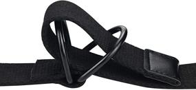 img 1 attached to 🎩 Black Double Buckle Men's Accessories - Military-inspired Cloth Products