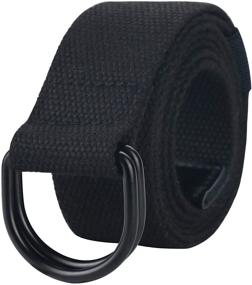 img 4 attached to 🎩 Black Double Buckle Men's Accessories - Military-inspired Cloth Products