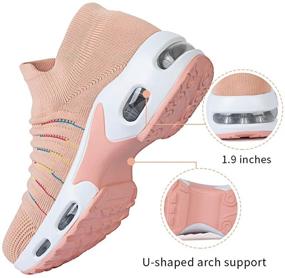 img 1 attached to Ultimate Comfort and Style: Women's Walking Shoes Sock Sneakers