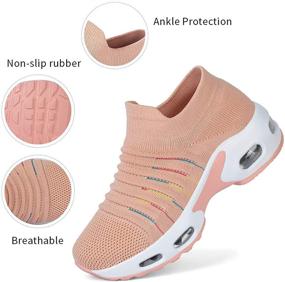 img 2 attached to Ultimate Comfort and Style: Women's Walking Shoes Sock Sneakers