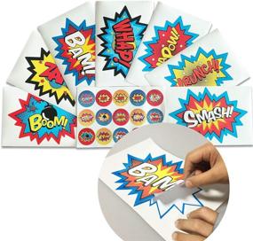 img 1 attached to ADJOY Eco-Friendly Superhero Capes Stickers