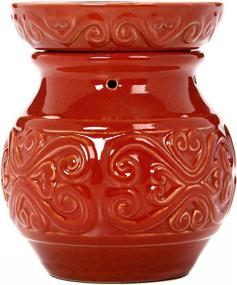 img 1 attached to 🕯️ Hosley 6-Inch Red Ceramic Electric Warmer - Perfect Wedding, Spa, and Aromatherapy Gift for Wax Melts, Cubes, Essential Oils, and Fragrance Oils - O4 Brand