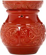 🕯️ hosley 6-inch red ceramic electric warmer - perfect wedding, spa, and aromatherapy gift for wax melts, cubes, essential oils, and fragrance oils - o4 brand логотип