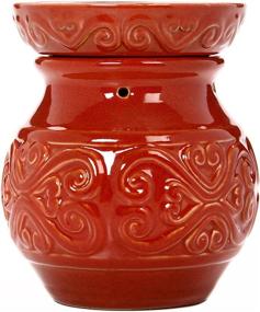 img 4 attached to 🕯️ Hosley 6-Inch Red Ceramic Electric Warmer - Perfect Wedding, Spa, and Aromatherapy Gift for Wax Melts, Cubes, Essential Oils, and Fragrance Oils - O4 Brand