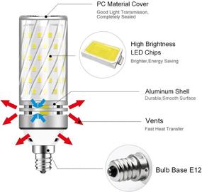 img 2 attached to 💡 Brilliant 1500LM Equivalent Candelabra Chandelier - Non Dimmable, Ideal for Elegant Lighting