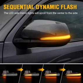 img 3 attached to 🚘 Enhance Safety and Style: SUPAREE LED Side Mirror Turn Signal Lights for Toyota Tacoma, RAV4, Highlander, Alphard, Lexus - Clear Lens, Sequential Dynamic Indicator Strip (2016-2020, 2019-2021)