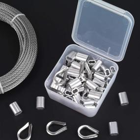 img 3 attached to 🔗 Favordrory Cable Railing Kits: Premium 304 Stainless Steel Wire Rope with Aluminum Crimping Sleeves and Thimbles – Ideal for Railing, Decking, and Picture Hanging