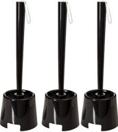 🚽 efficient klickpick home toilet bowl cleaner brush - black holder caddy, pack of 3 logo